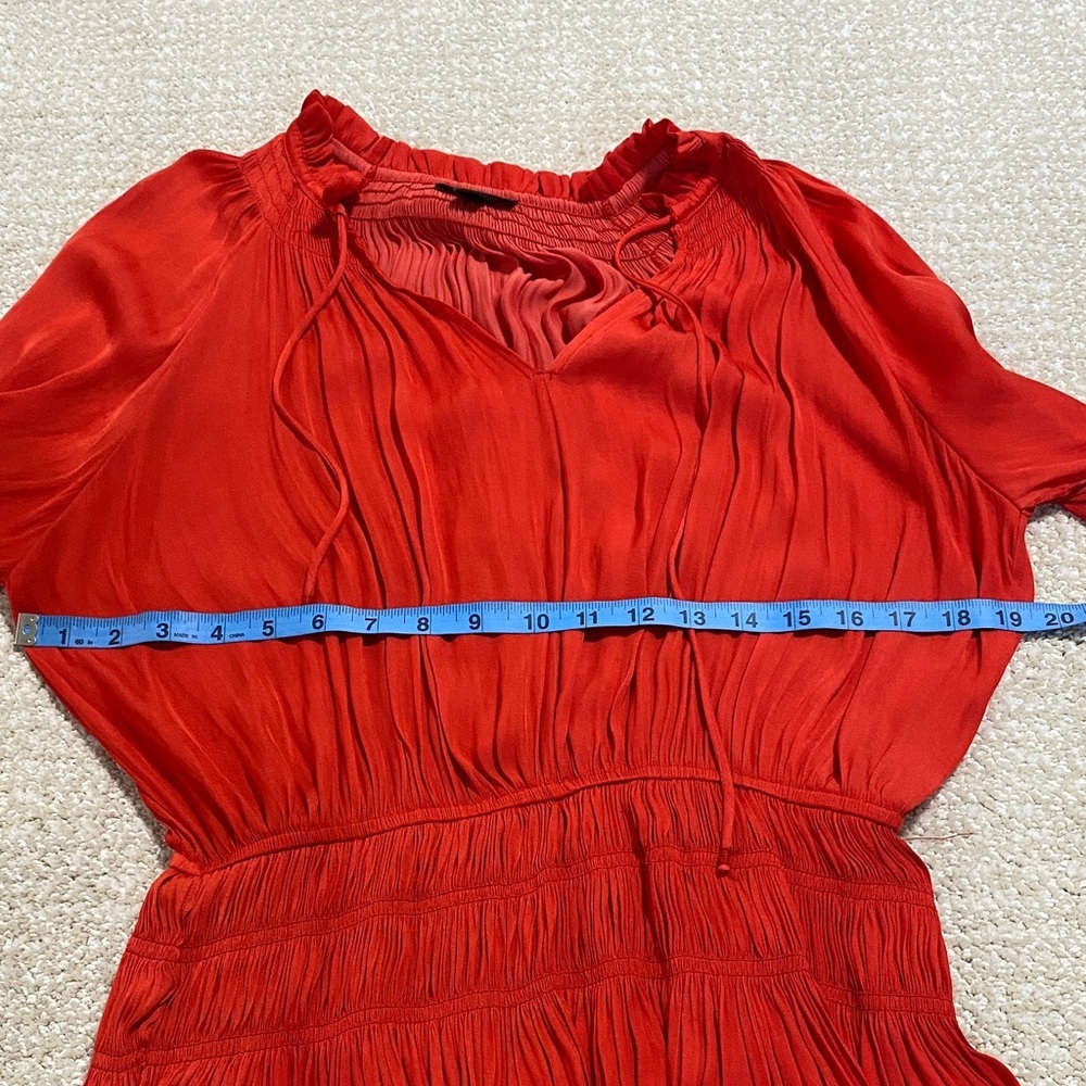 Chic Red Mini Dress with Tiered Skirt - Picture 8 of 15